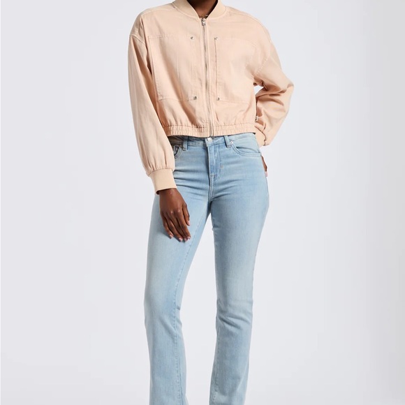 Buffalo David Bitton Women's Cropped Zip-Up Jacket, Cameo Rose - 100% Cotton - Picture 2 of 12